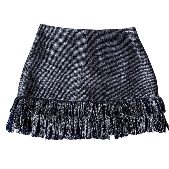 Sail to Sable Dresses & Skirts - STS Sail to Sable Wool Blend Fringed Tweed Skirt sz 8